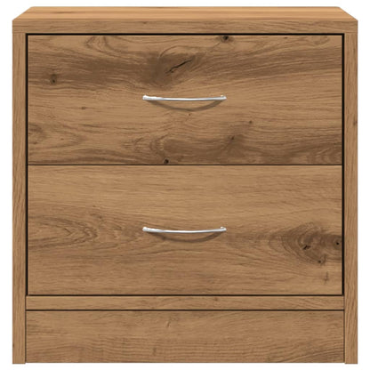 Nachtkastjes 2 st 40x30x40 cm bewerkt hout artisanaal eiken