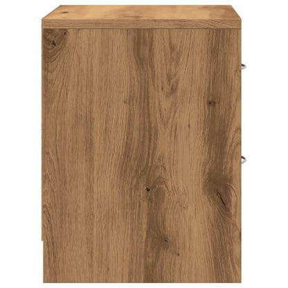 Nachtkastjes 2 st 40x30x40 cm bewerkt hout artisanaal eiken