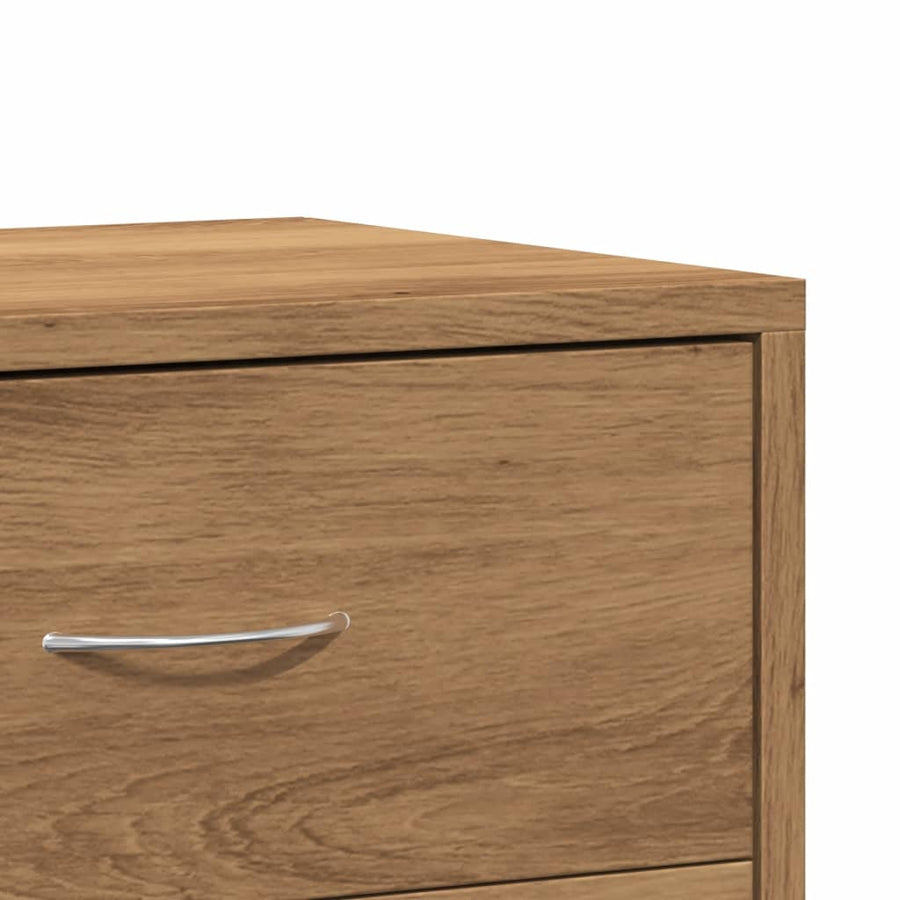 Nachtkastjes 2 st 40x30x40 cm bewerkt hout artisanaal eiken