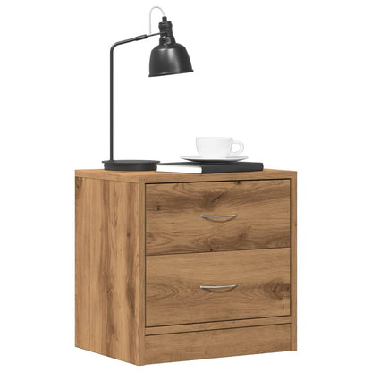 Nachtkastjes 2 st 40x30x40 cm bewerkt hout artisanaal eiken