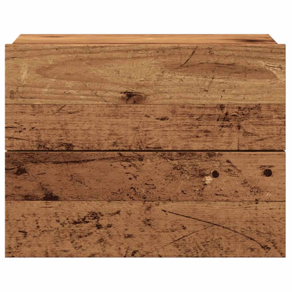 Nachtkastjes 2 st wandgemonteerd 40x32x30 cm oud houtkleurig
