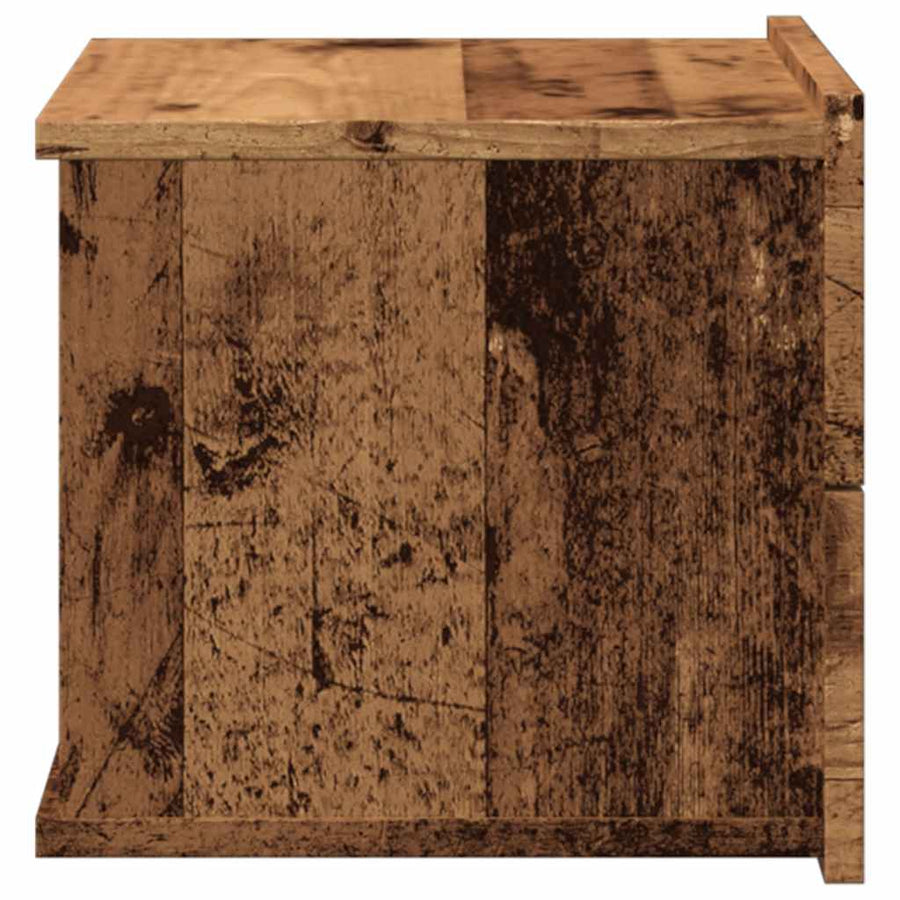 Nachtkastjes 2 st wandgemonteerd 40x32x30 cm oud houtkleurig