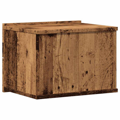 Nachtkastjes 2 st wandgemonteerd 40x32x30 cm oud houtkleurig