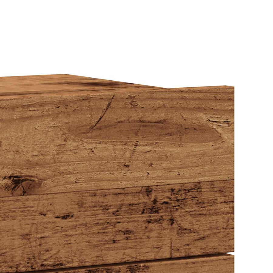 Nachtkastjes 2 st wandgemonteerd 40x32x30 cm oud houtkleurig