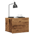 Nachtkastjes 2 st wandgemonteerd 40x32x30 cm oud houtkleurig