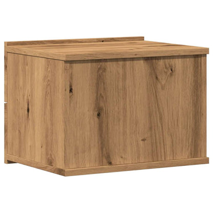 Nachtkastjes 2 st wandgemonteerd 40x32x30 cm artisanaal eiken