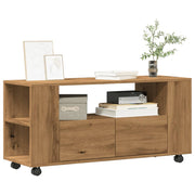 Tv-meubel 102x34,5x43 cm bewerkt hout artisanaal eiken