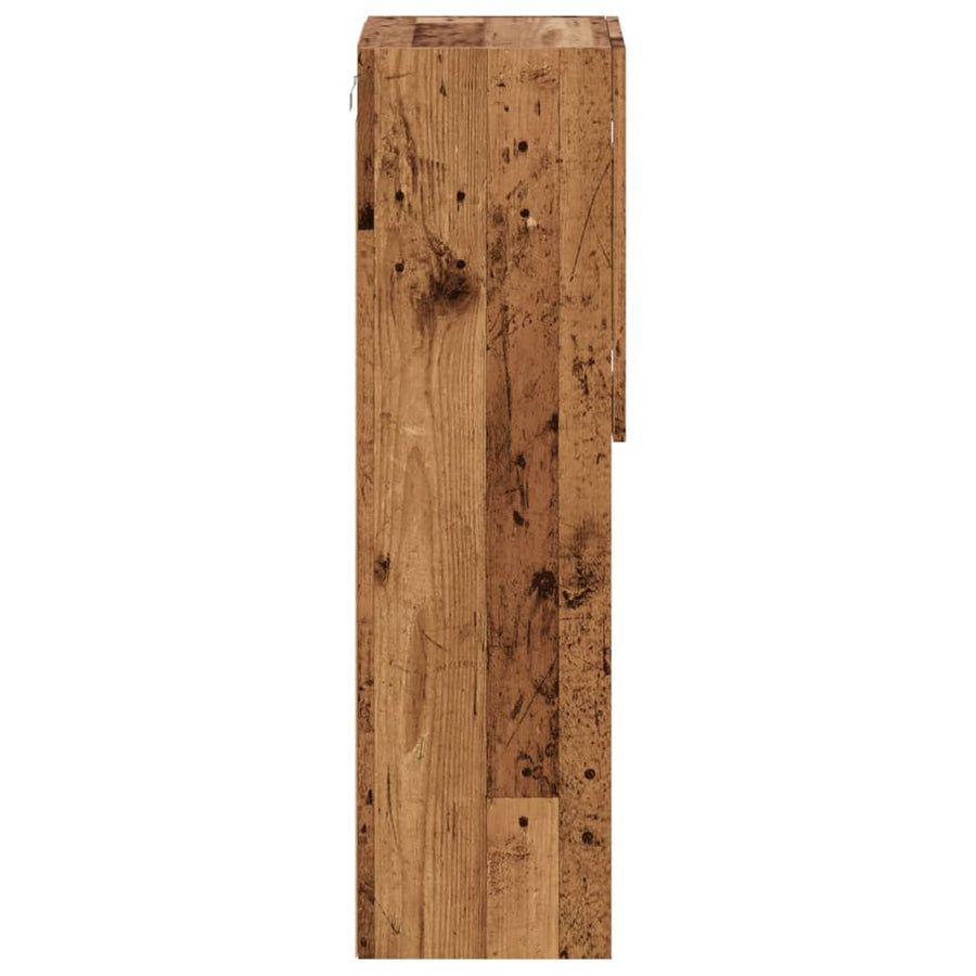 Tv-meubel met LED-verlichting 30,5x30x102 cm oud houtkleurig