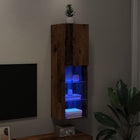 Tv-meubel 102 cm oud houtkleurig wandmontage