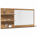Badkamerspiegelkast 90x11x45 cm bewerkt hout eiken