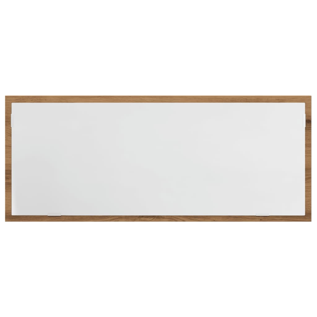 Badkamerspiegel LED 100x8,5x37 cm bewerkt hout artisanaal eiken