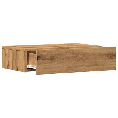 Tv-meubel met LED 60x35x15,5 cm artisanaal eikenkleur