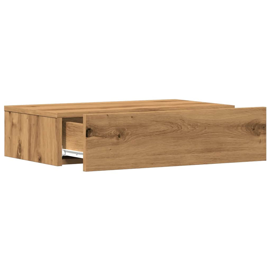 Tv-meubel met LED 60x35x15,5 cm artisanaal eikenkleur