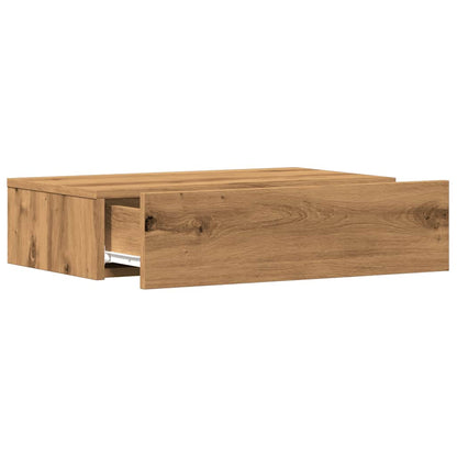 Tv-meubels 2 st met LED's 60x35x15,5 cm artisanaal eikenkleur