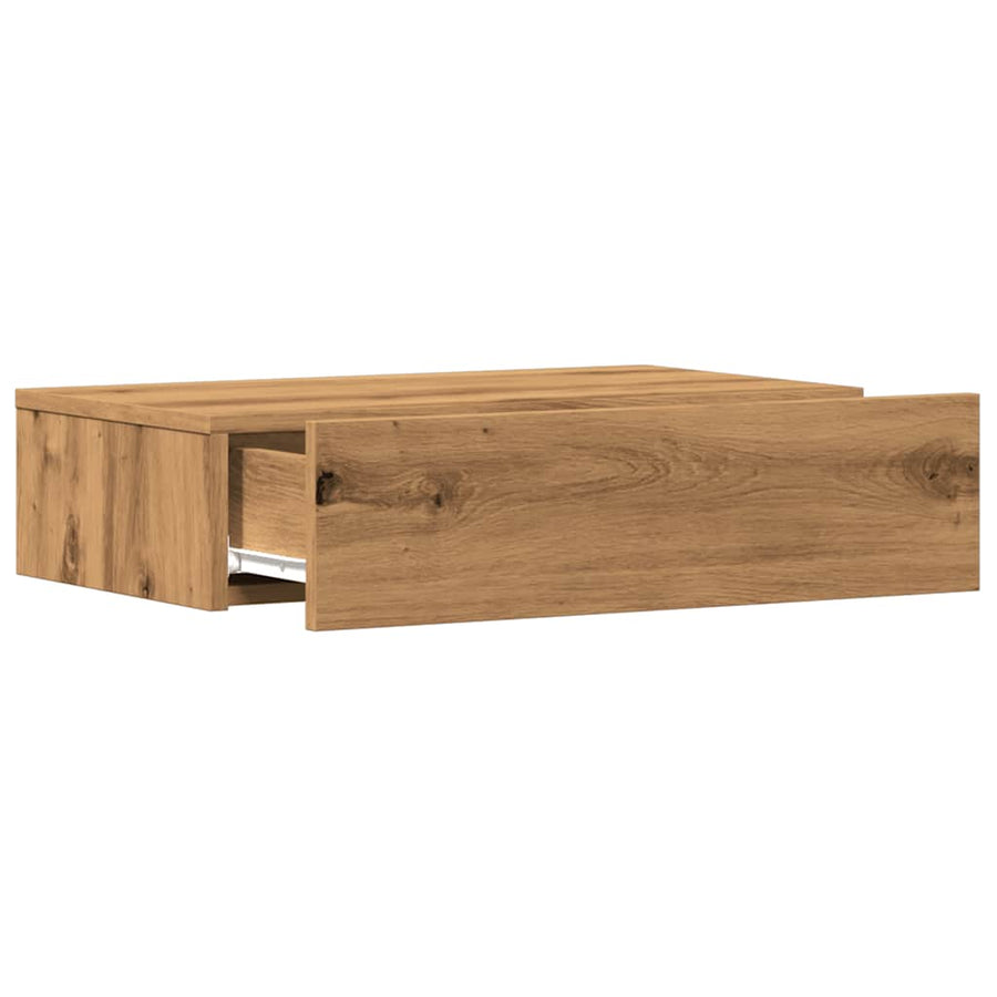 Tv-meubels 2 st met LED's 60x35x15,5 cm artisanaal eikenkleur