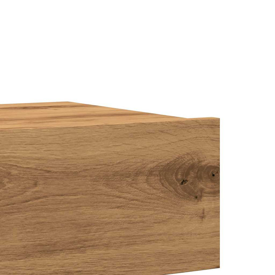 Tv-meubels 2 st met LED's 60x35x15,5 cm artisanaal eikenkleur
