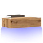 Tv-meubels 2 st 60x35x15,5 cm eikenkleur LED