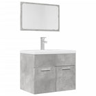 Badkamermeubelset 60x38.5x46 cm bewerkt hout betongrijs
