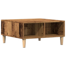 Salontafel 60x60x30 cm bewerkt hout oud houtkleurig
