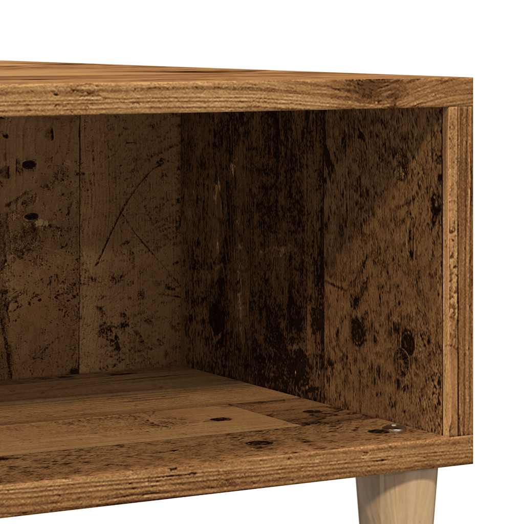 Salontafel 60x60x30 cm bewerkt hout oud houtkleurig