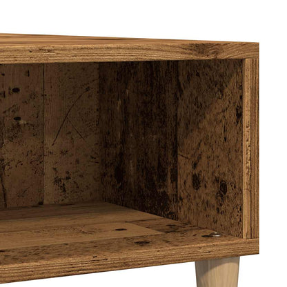 Salontafel 60x60x30 cm bewerkt hout oud houtkleurig