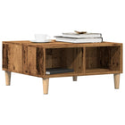 Coffee table 60x60x30 cm treated wood old wood color