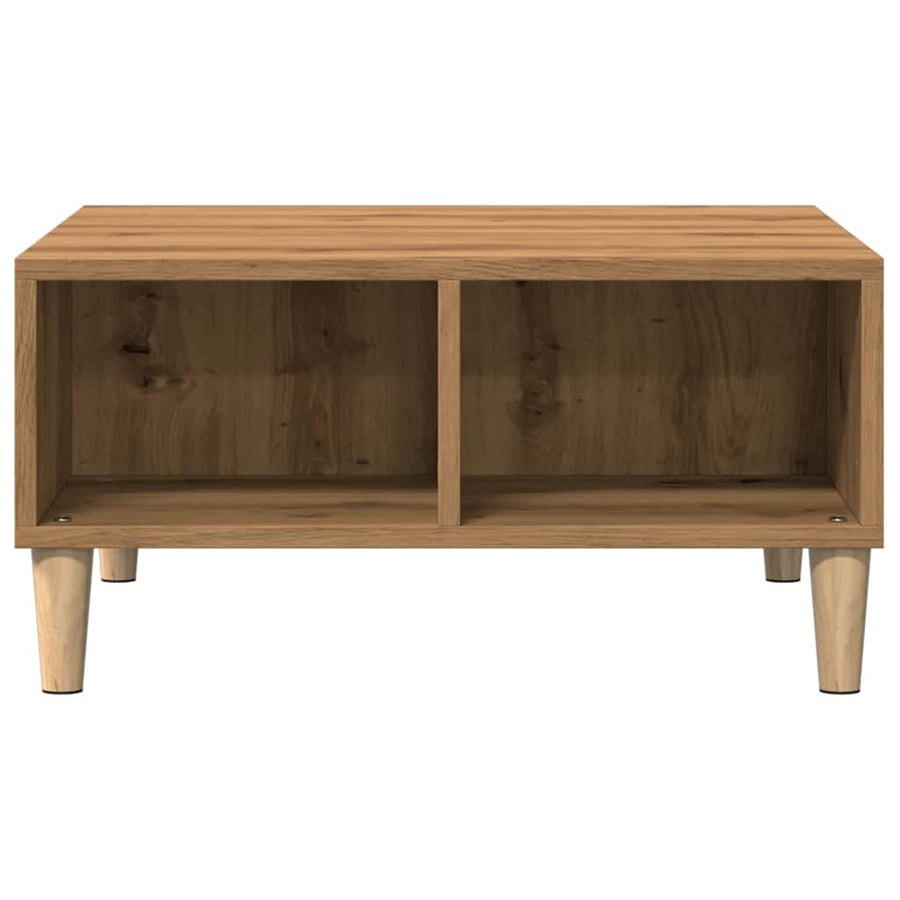Salontafel 60x60x30 cm bewerkt hout artisanaal eiken