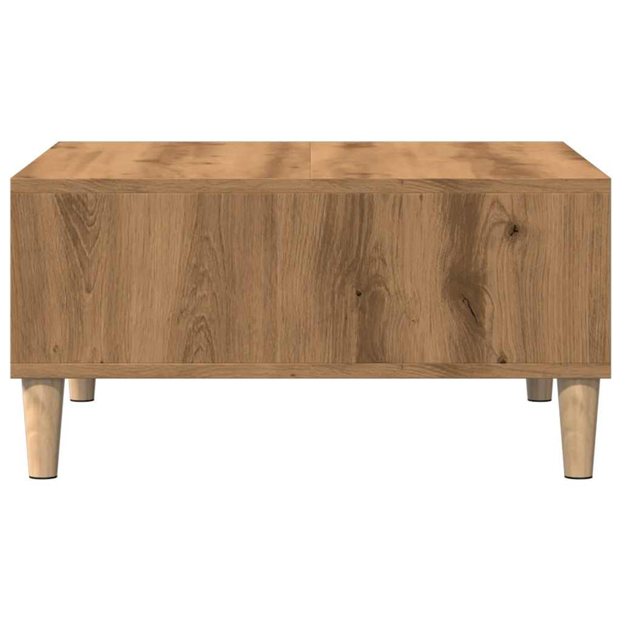 Salontafel 60x60x30 cm bewerkt hout artisanaal eiken