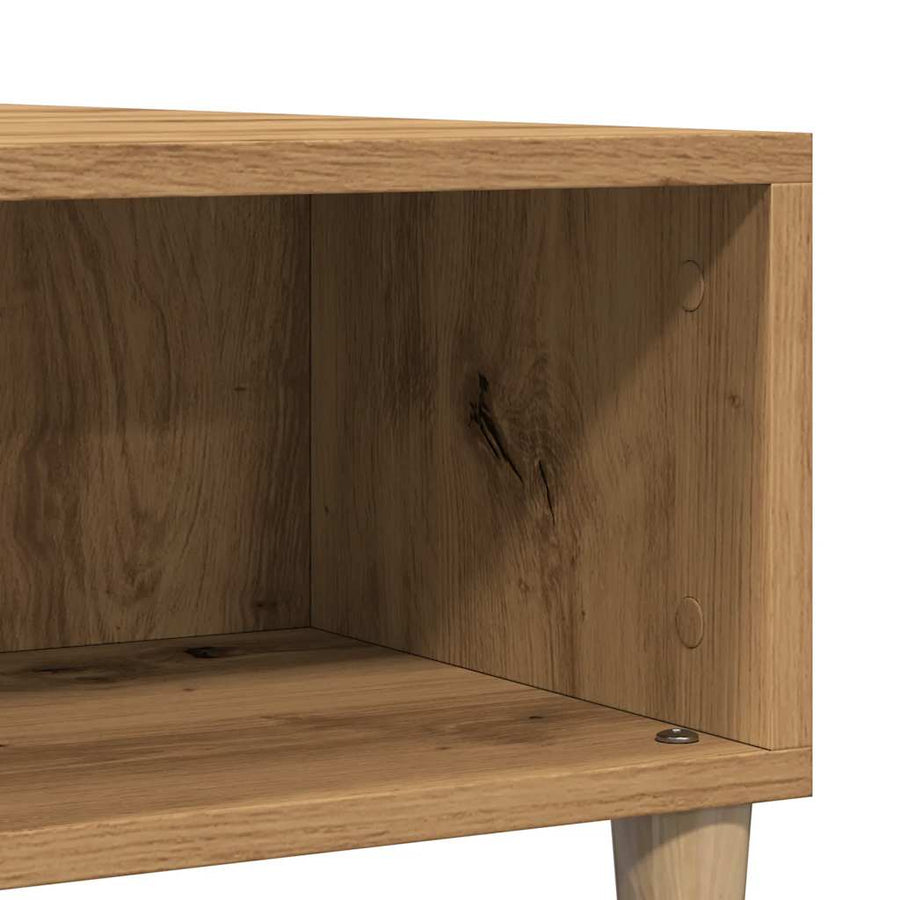 Salontafel 60x60x30 cm bewerkt hout artisanaal eiken