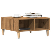 Salontafel 60x60x30 cm bewerkt hout eiken
