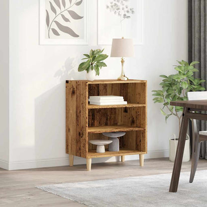 Dressoir 57x35x75 cm bewerkt hout oud houtkleurig