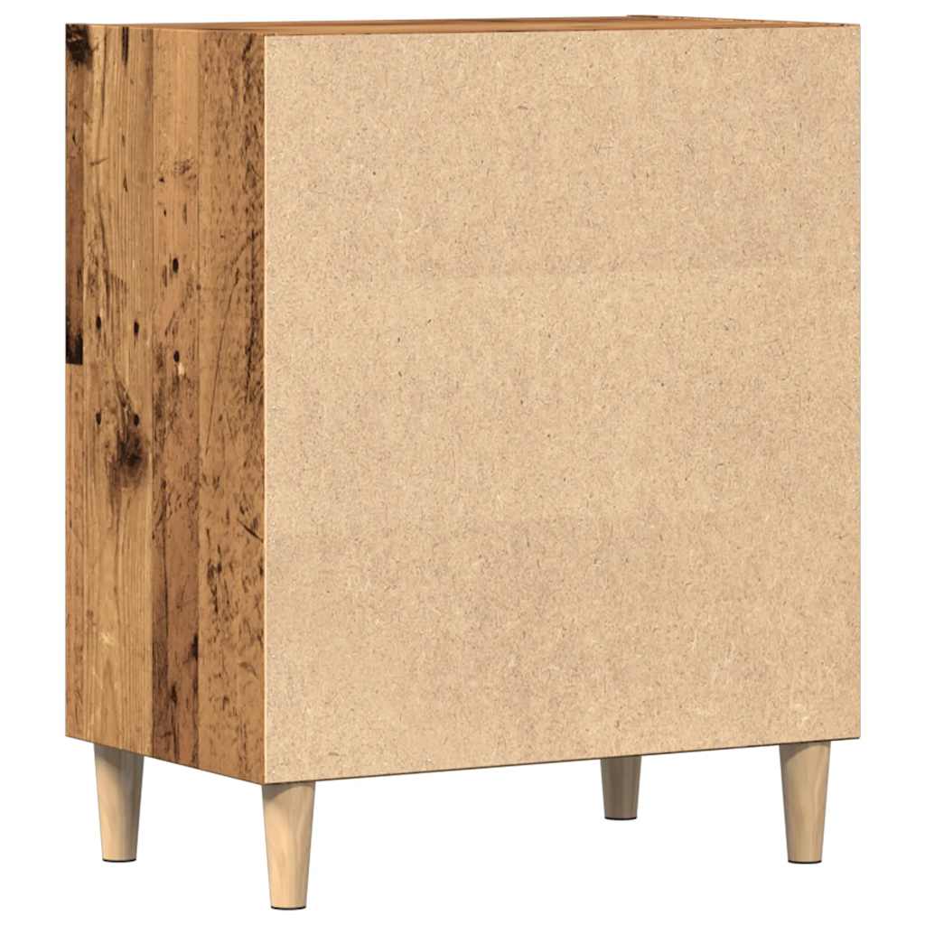 Dressoir 57x35x75 cm bewerkt hout oud houtkleurig