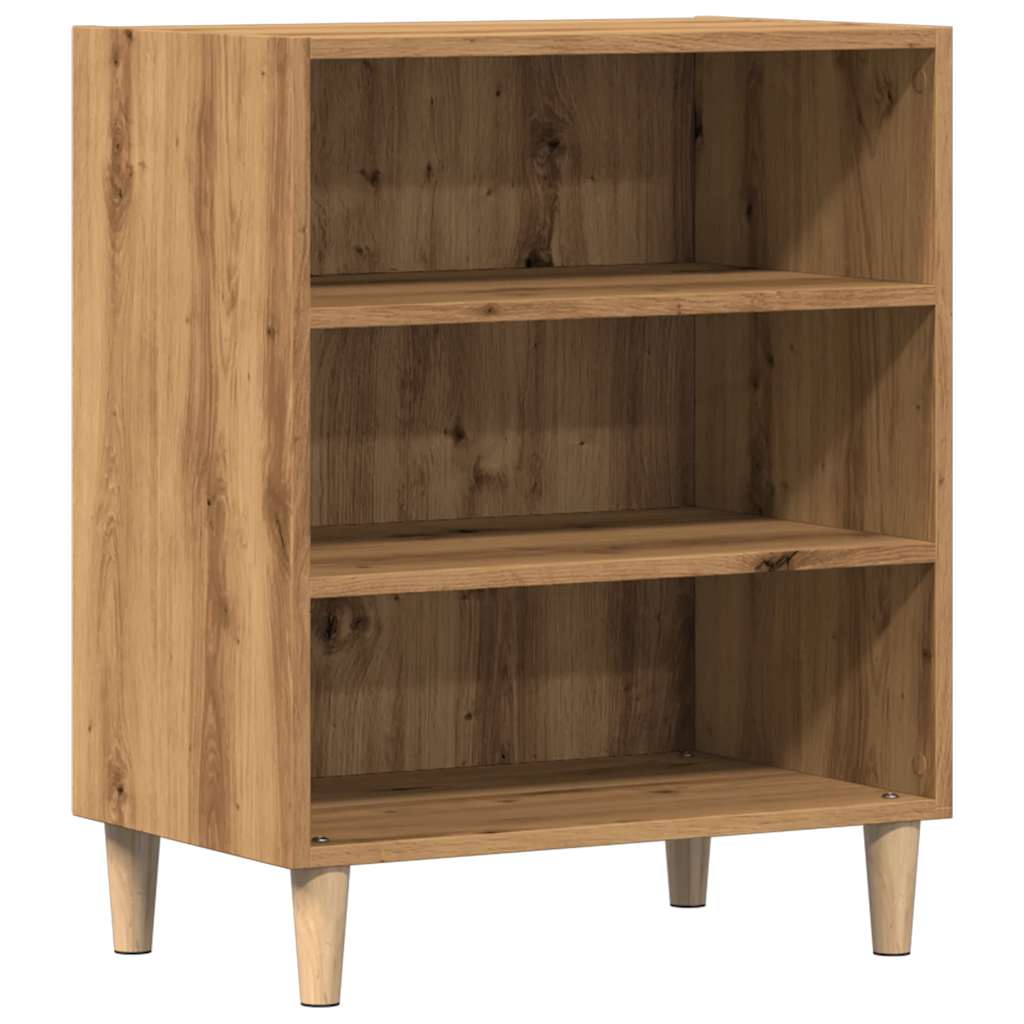 Dressoir 57x35x75 cm bewerkt hout artisanaal eikenkleurig