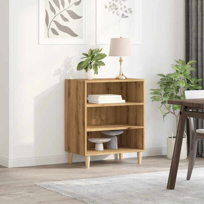 Dressoir 57x35x75 cm bewerkt hout artisanaal eikenkleurig