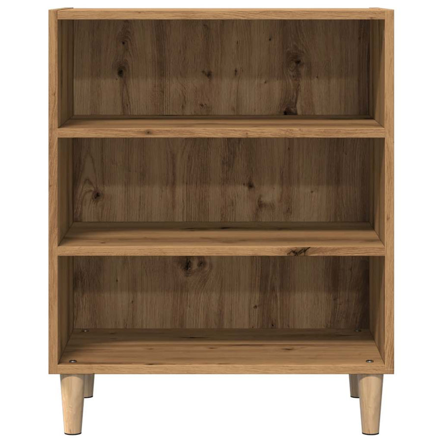 Dressoir 57x35x75 cm bewerkt hout artisanaal eikenkleurig