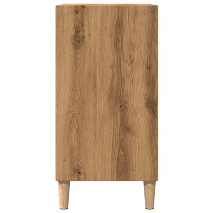 Dressoir 57x35x75 cm bewerkt hout artisanaal eikenkleurig