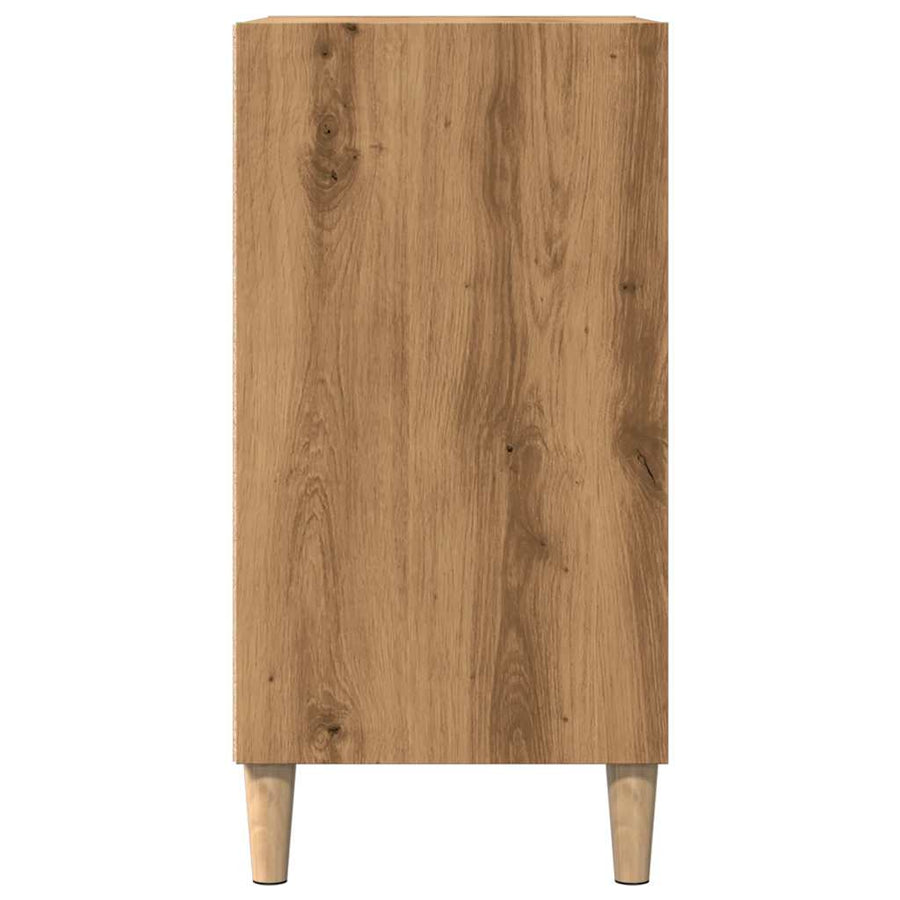 Dressoir 57x35x75 cm bewerkt hout artisanaal eikenkleurig