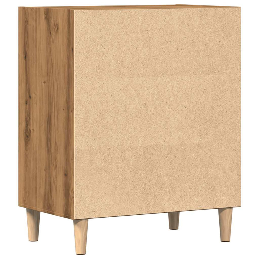Dressoir 57x35x75 cm bewerkt hout artisanaal eikenkleurig