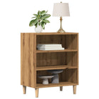 Sideboard 57x35x75 cm carved wood artisan oak look
