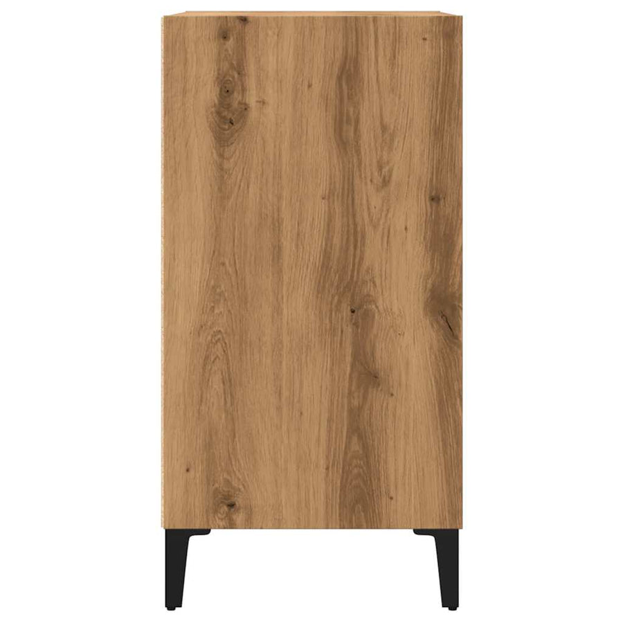 Dressoir 57x35x75 cm bewerkt hout artisanaal eikenkleurig