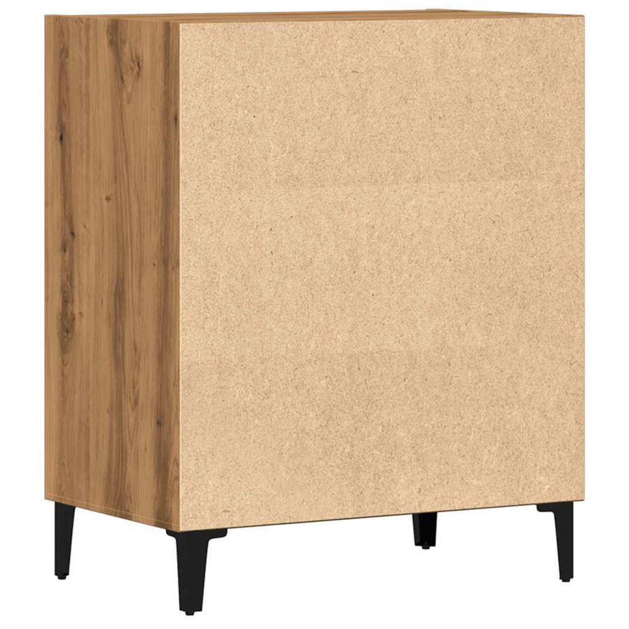 Dressoir 57x35x75 cm bewerkt hout artisanaal eikenkleurig