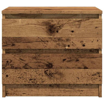 Nachtkastje 50x40x43.5 cm bewerkt hout oud houtkleurig