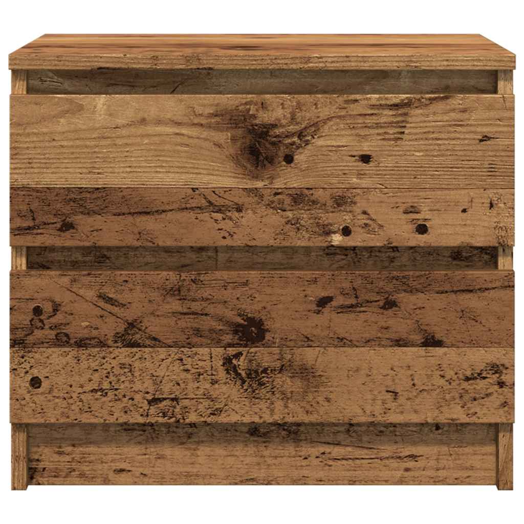 Nachtkastjes 2 st 50x40x43.5 cm bewerkt hout oud houtkleurig