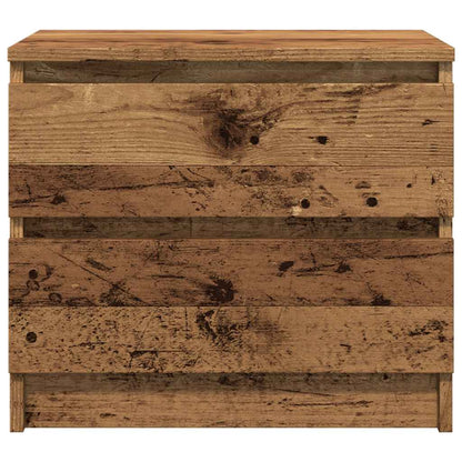 Nachtkastjes 2 st 50x40x43.5 cm bewerkt hout oud houtkleurig