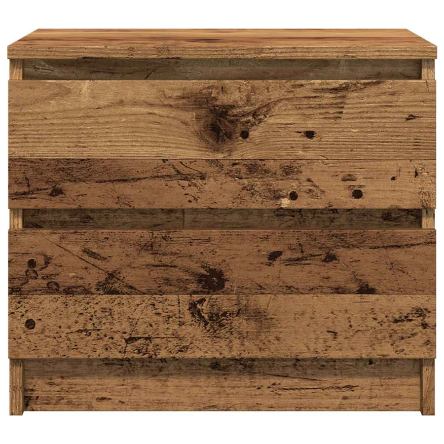 Nachtkastjes 2 st 50x40x43.5 cm bewerkt hout oud houtkleurig