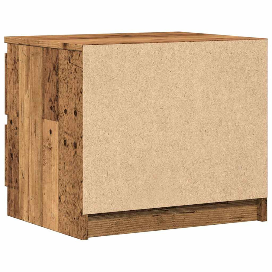 Nachtkastjes 2 st 50x40x43.5 cm bewerkt hout oud houtkleurig