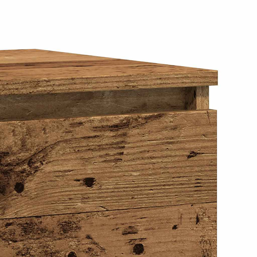 Nachtkastjes 2 st 50x40x43.5 cm bewerkt hout oud houtkleurig