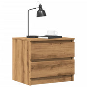 Nachtkastjes 2 st 50x40x43.5 cm bewerkt hout eiken