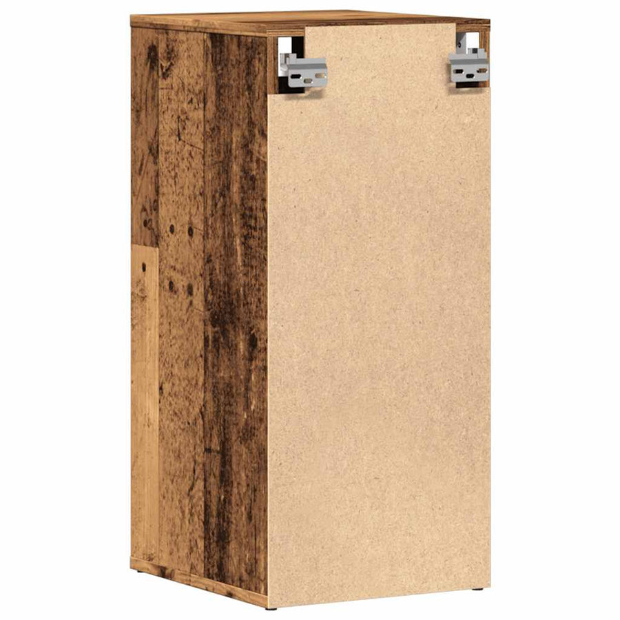 Schoenenkast 32x35x70 cm bewerkt hout oud houtkleurig