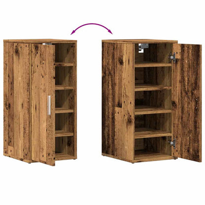 Schoenenkasten 2 st 32x35x70 cm bewerkt hout oud houtkleurig